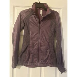 Lululemon Rebel Runner Jacket Petal Camo Embossed Purple Womens Size 4